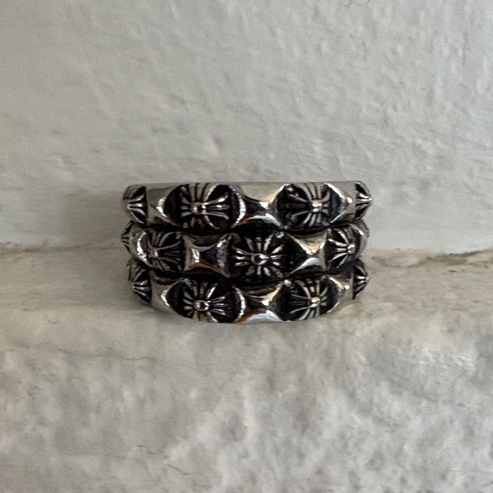 Chrome Hearts Silver Floral Ring
